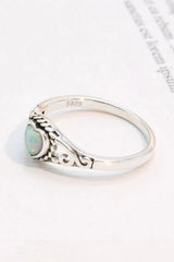 925 Sterling Silver Heart-Shape Opal Ring Opal - Tophatter Daily Deals