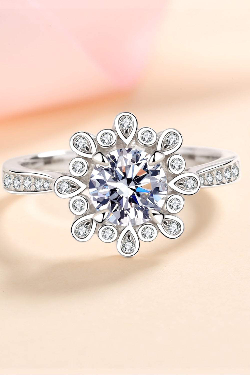 Can't Stop Your Shine 925 Sterling Silver Moissanite Ring Moissanite - Tophatter Daily Deals