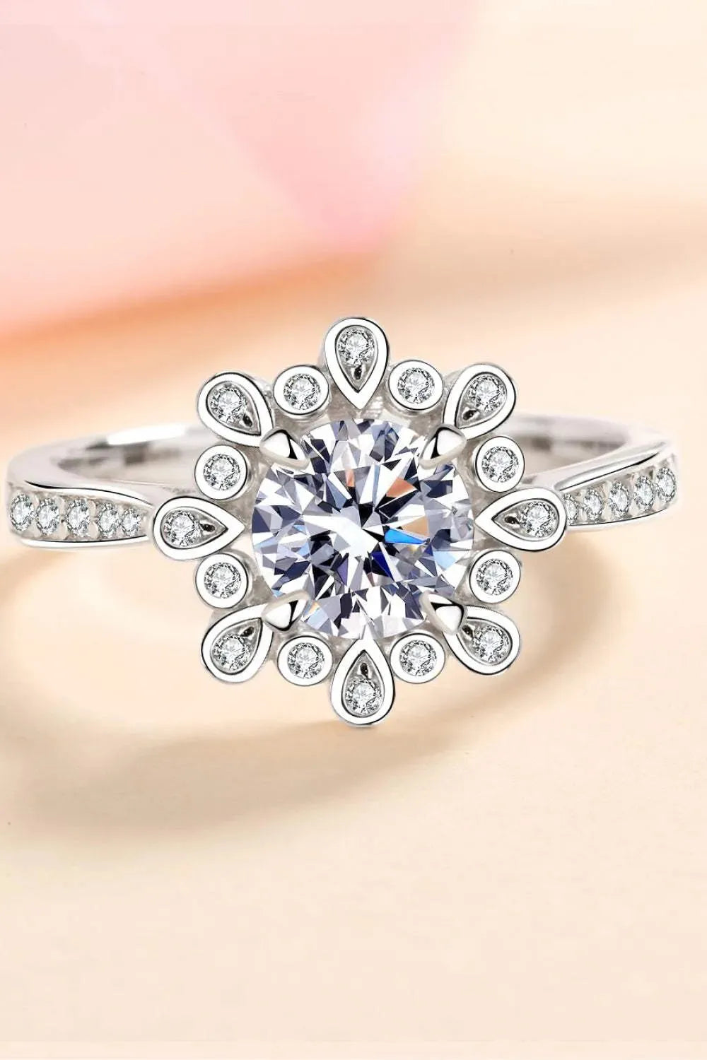 Can't Stop Your Shine 925 Sterling Silver Moissanite Ring Moissanite - Tophatter Daily Deals