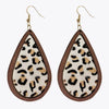 Teardrop Shape Wooden Dangle Earrings Earrings - Tophatter Daily Deals