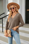 V-Neck Long Sleeve T-Shirt Women's T-Shirts - Tophatter Daily Deals