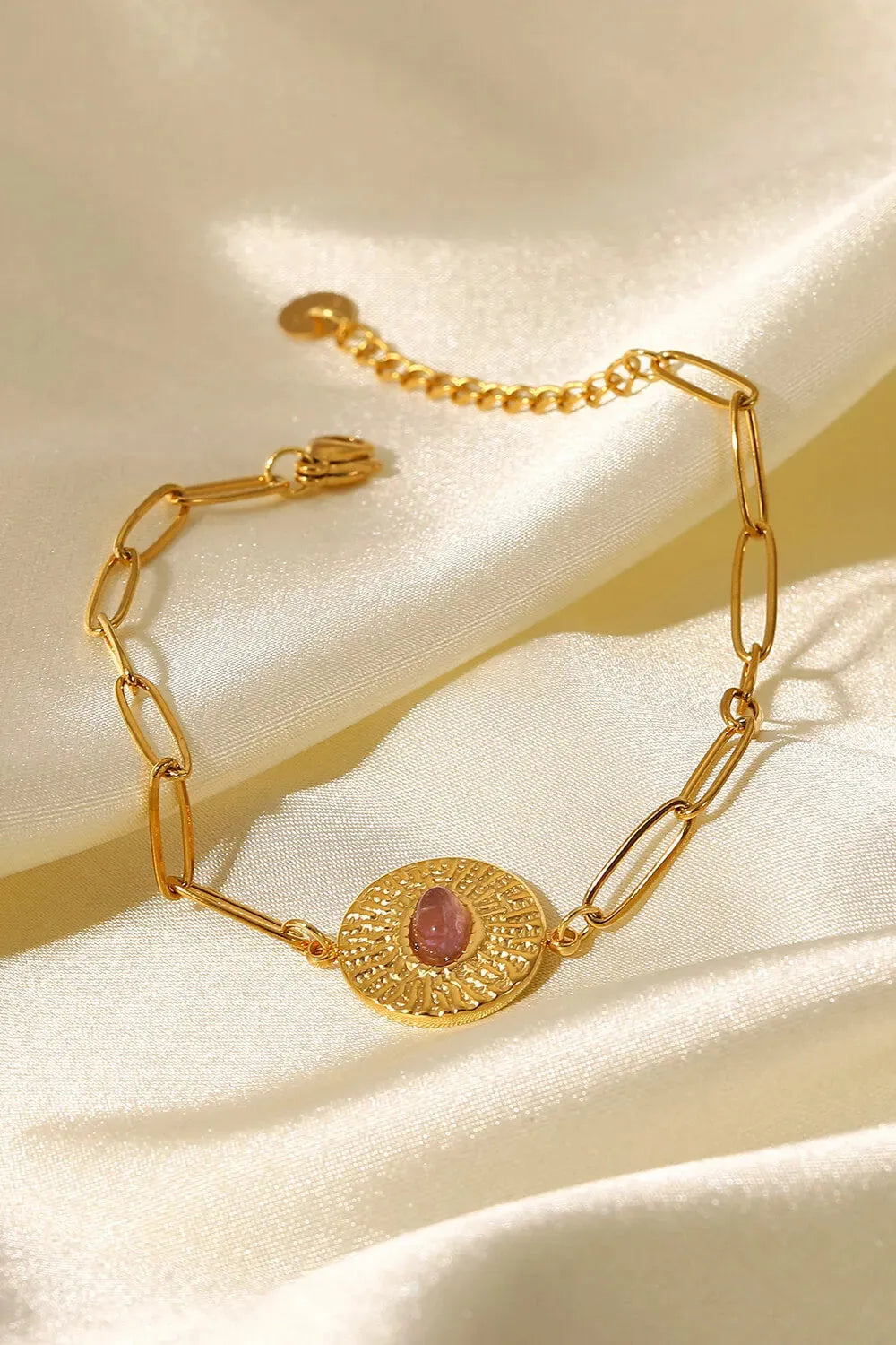 18K Gold Plated Paperclip Chain Bracelet Bracelets - Tophatter Daily Deals