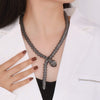 Stainless Steel Snake Shape Necklace Black One Size Necklaces - Tophatter Daily Deals