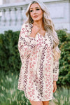 Leopard V-Neck Balloon Sleeve Babydoll Dress Blouses - Tophatter Daily Deals