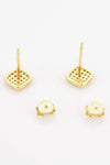 925 Sterling Silver Zircon Stud Earrings Earrings - Tophatter Daily Deals