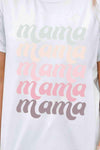 MAMA Graphic Contrast Tee Shirt Women's T-Shirts - Tophatter Daily Deals