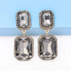 Geometrical Shape Glass Stone Dangle Earrings Earrings - Tophatter Daily Deals