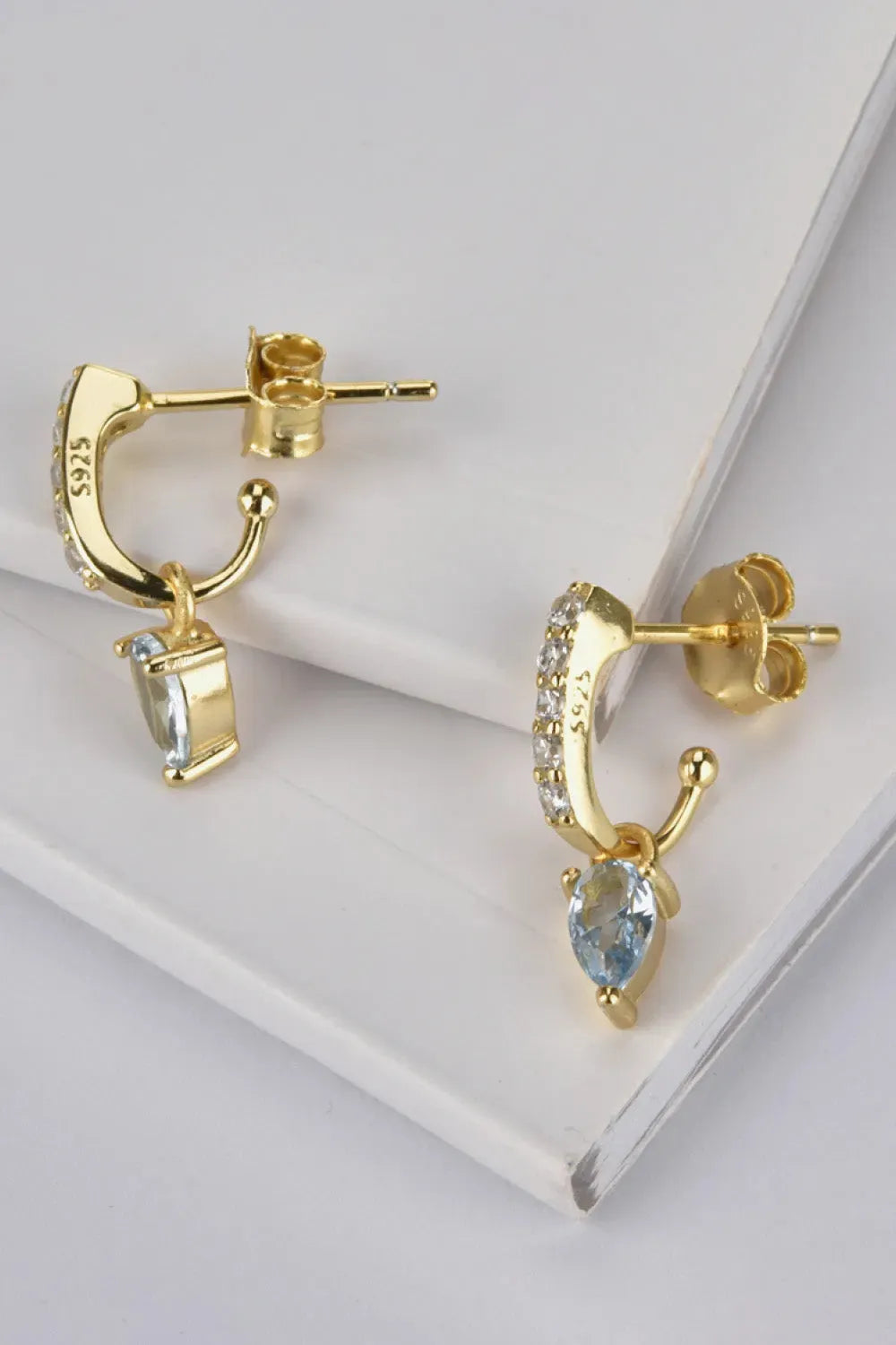 Opal 925 Sterling Silver Drop Earrings Earrings - Tophatter Daily Deals