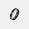 Contrast Titanium Steel Ring Black Rings - Tophatter Daily Deals