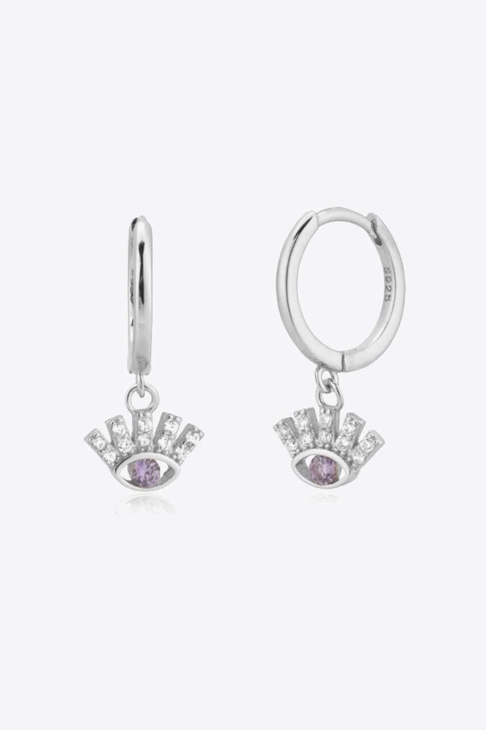 925 Sterling Silver Huggie Drop Earrings Earrings - Tophatter Daily Deals