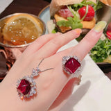 Platinum-Plated Zircon Ring Rings - Tophatter Daily Deals