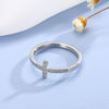 Inlaid Zircon Stainless Steel Cross Ring Silver Rings - Tophatter Daily Deals