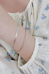 Double-Layered 925 Sterling Silver Bracelet Bracelets - Tophatter Daily Deals