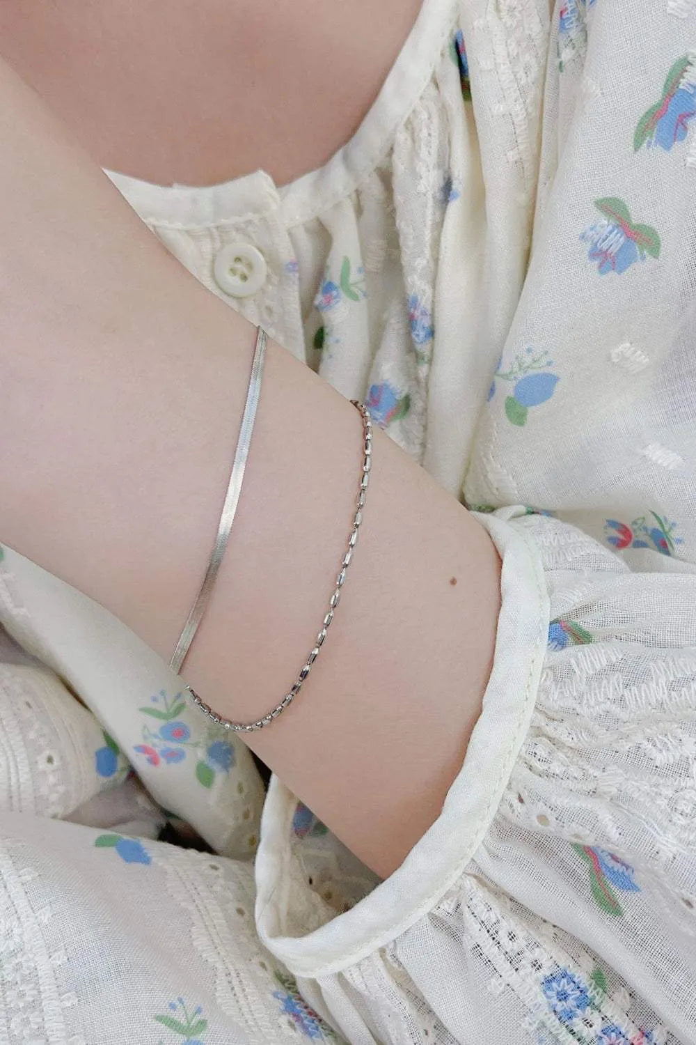Double-Layered 925 Sterling Silver Bracelet Bracelets - Tophatter Daily Deals