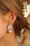 Resin C-Hoop Earrings Earrings - Tophatter Daily Deals