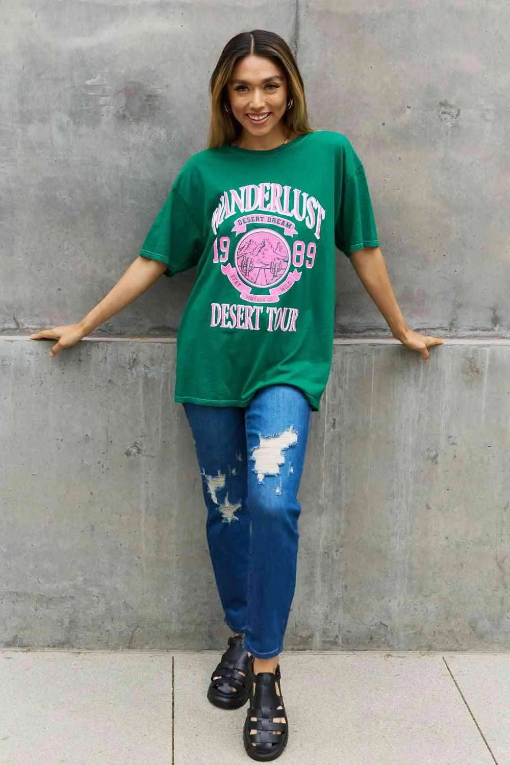 Sweet Claire "Wanderlust" Graphic T-Shirt Women's T-Shirts - Tophatter Daily Deals