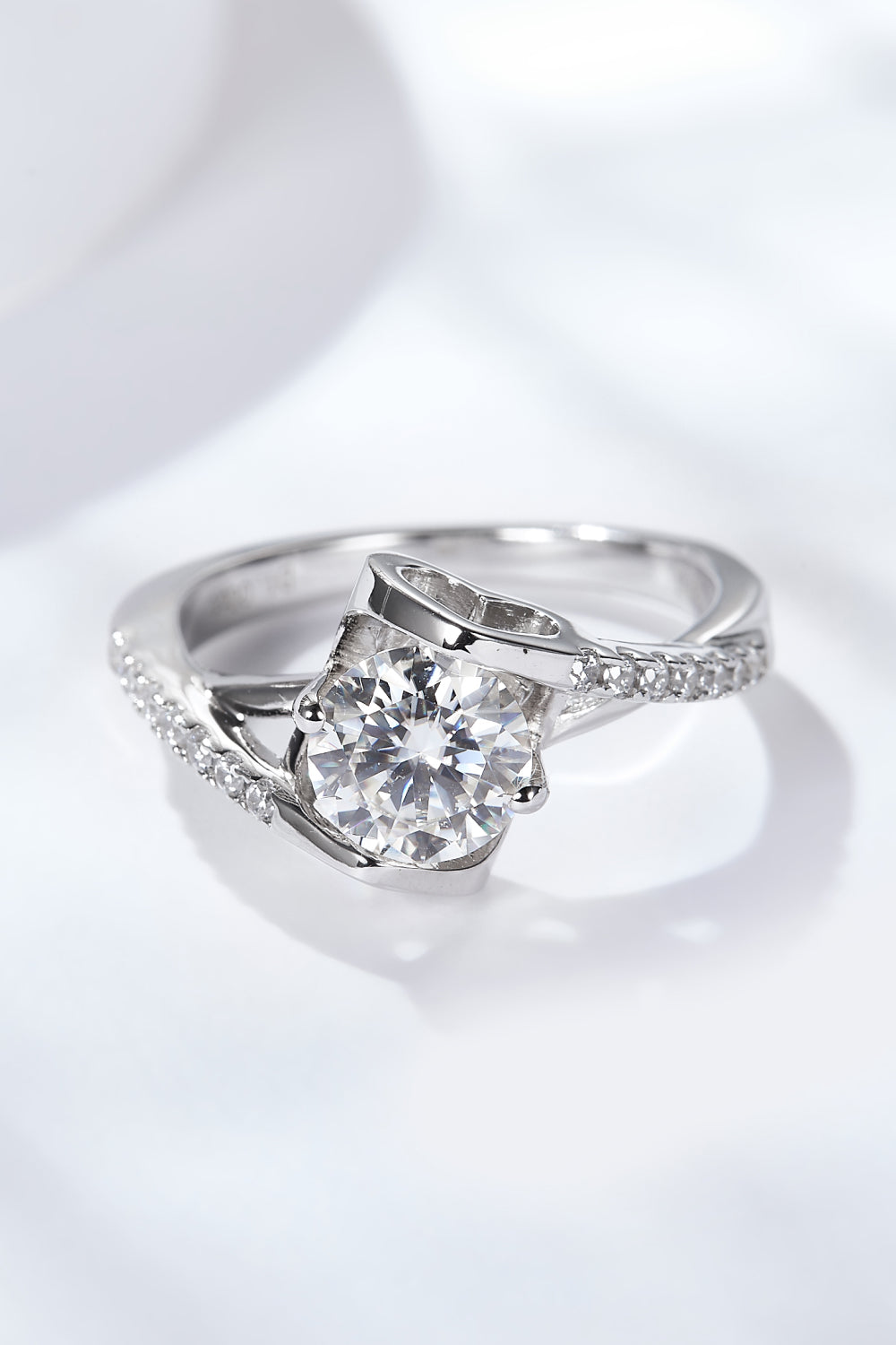 Limitless Love Platinum-Plated Moissanite Ring Moissanite - Tophatter Daily Deals