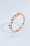 Moonstone and Zircon Decor Ring Moonstone - Tophatter Daily Deals