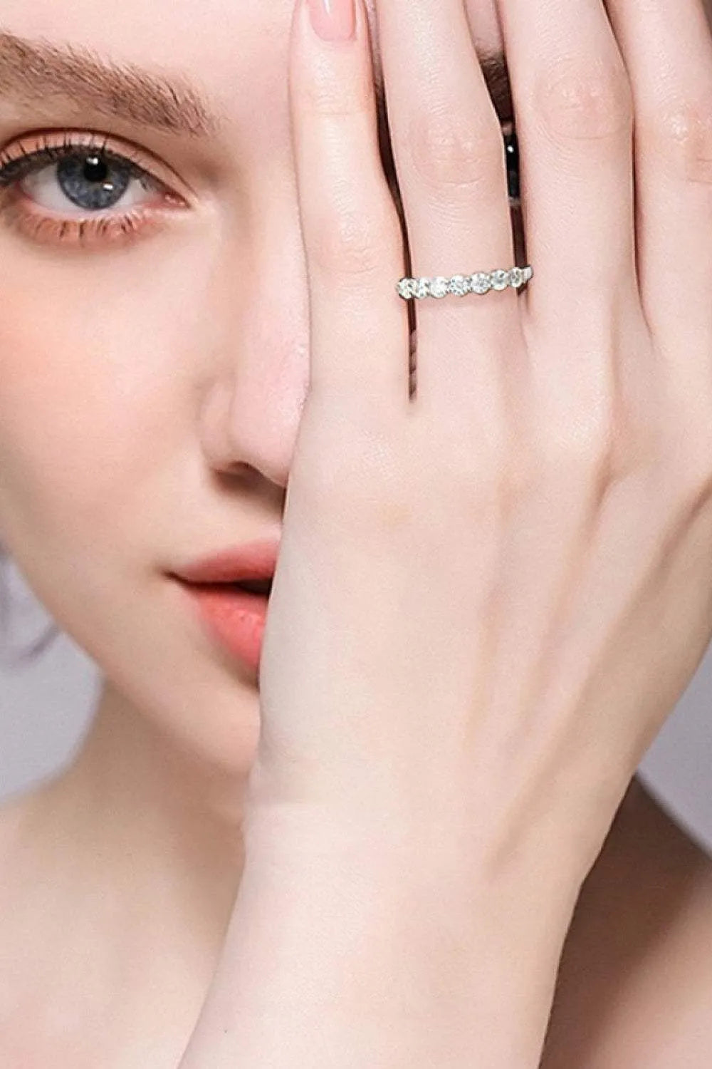 Can't Stop Your Shine Moissanite Platinum-Plated Ring Moissanite - Tophatter Daily Deals
