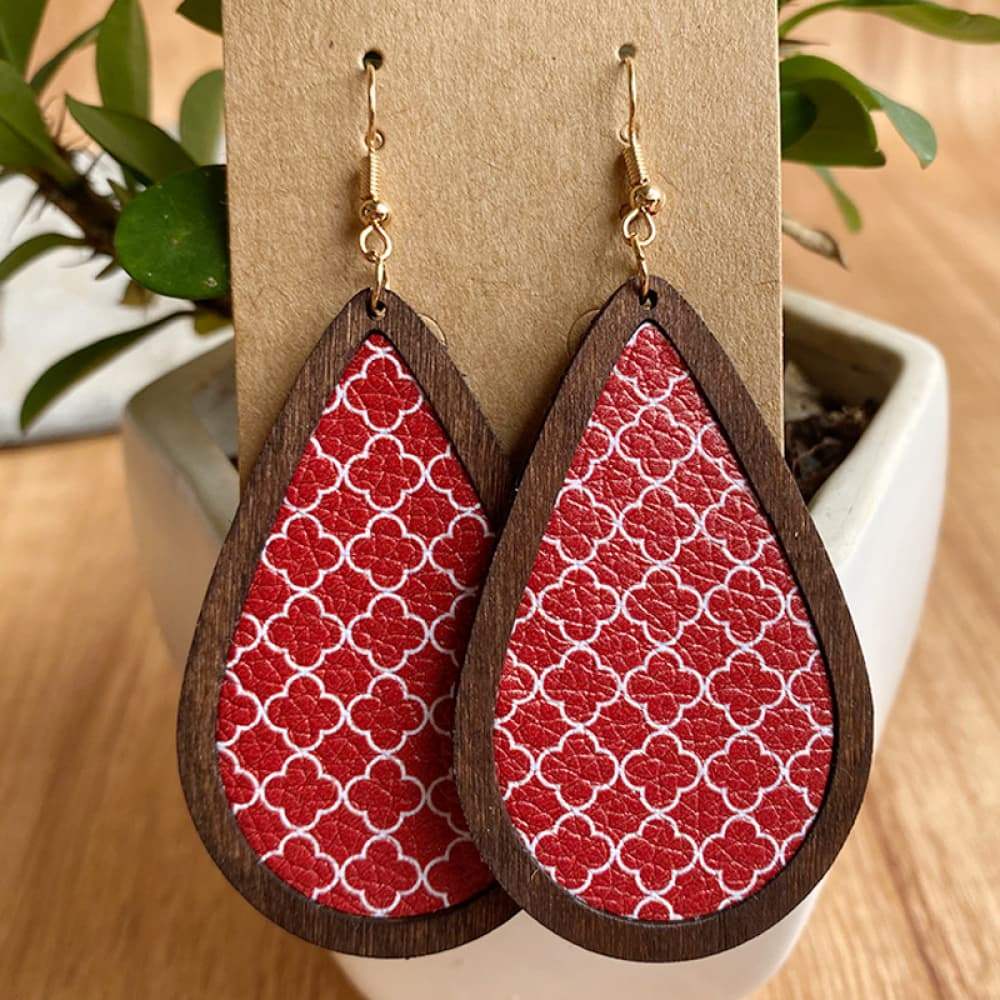 PU Teardrop Earrings Style I One Size Earrings - Tophatter Daily Deals