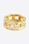 18K Gold-Plated Rhinestone Ring Gold 7 Rings - Tophatter Daily Deals