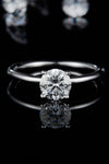 1 Carat Moissanite 925 Sterling Silver Solitaire Ring Rings - Tophatter Daily Deals