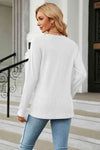 V-Neck Long Sleeve Blouse Blouses - Tophatter Daily Deals