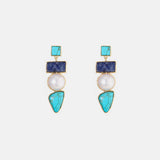 Geometric Imitation Gemstone Alloy Earrings Earrings - Tophatter Daily Deals