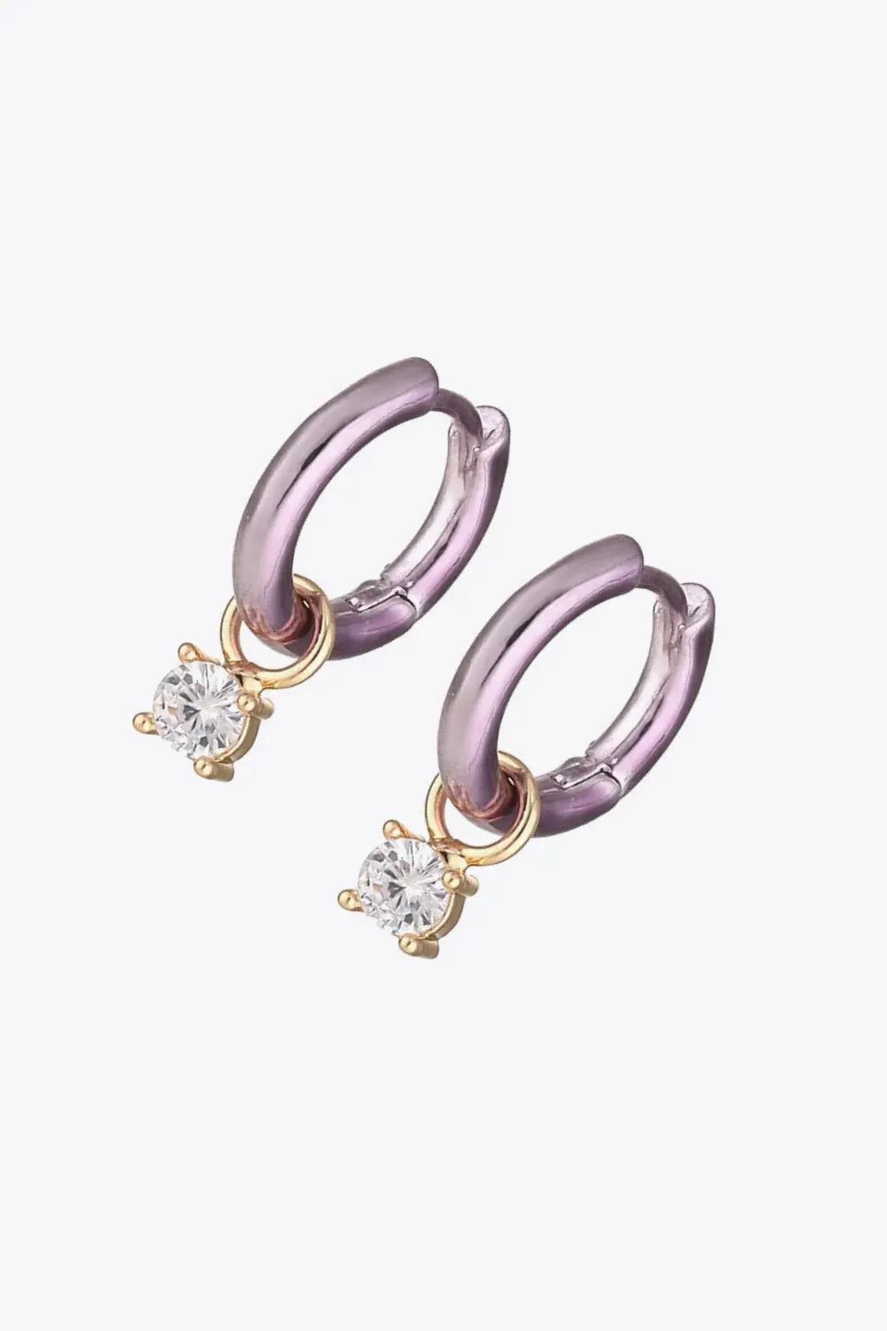 Zircon Huggie Drop Earrings Earrings - Tophatter Daily Deals