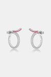 Inlaid Zircon 925 Sterling Silver C-Hoop Earrings Earrings - Tophatter Daily Deals