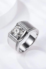So Charmed 1 Carat Moissanite Ring Silver Moissanite - Tophatter Daily Deals