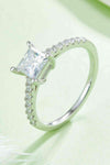 1.21 Carat Moissanite 925 Sterling Silver Side Stone Ring Silver Moissanite - Tophatter Daily Deals