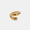 Titanium Steel Gold-Plated Bypass Ring Gold One Size Rings - Tophatter Daily Deals