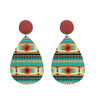 Geometric Wood Teardrop Earrings Earrings - Tophatter Daily Deals