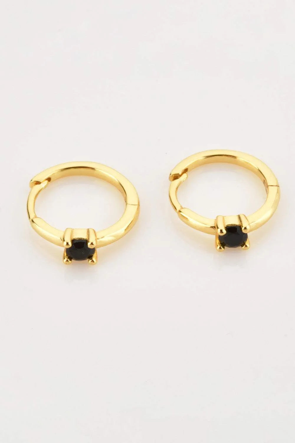 Zircon 925 Sterling Silver Huggie Earrings Earrings - Tophatter Daily Deals