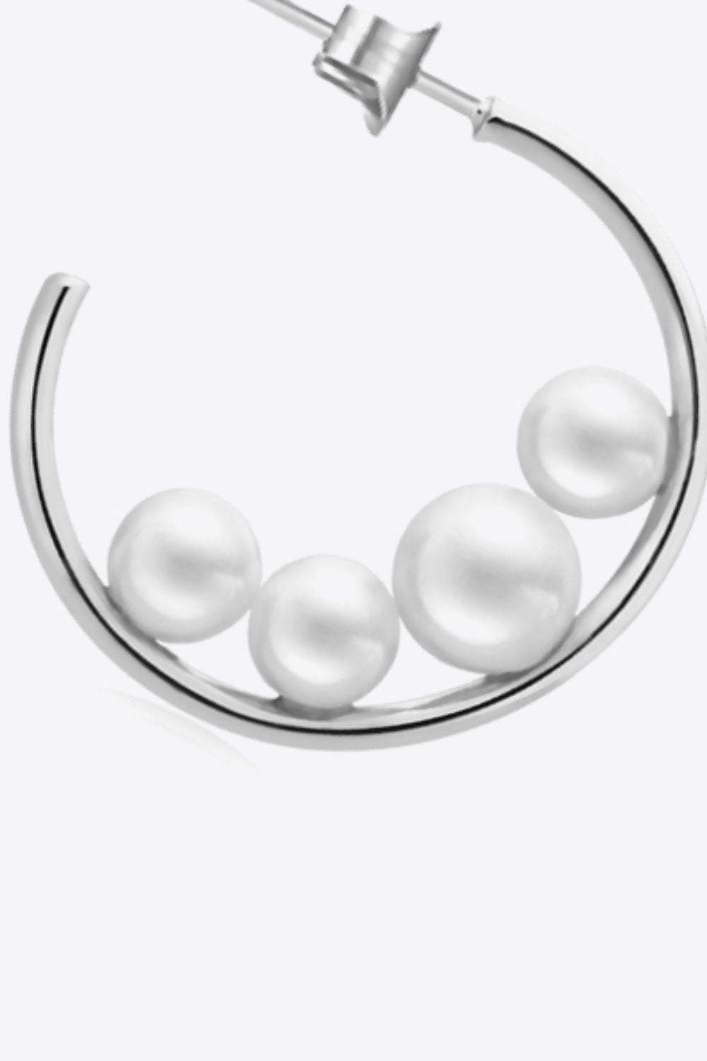 Can't Stop Your Shine Pearl C-Hoop Earrings Earrings - Tophatter Daily Deals