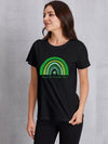 HAPPY ST. PATRICK'S DAY Round Neck T-Shirt Black Women's T-Shirts - Tophatter Daily Deals