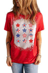 Star and Stripe Graphic Short Sleeve Tee Women's T-Shirts - Tophatter Daily Deals