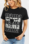 mineB I Got It From My Mama Full Size Graphic Tee in Black Women's T-Shirts - Tophatter Daily Deals