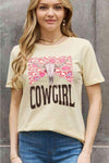 Simply Love Simply Love Full Size COWGIRL Graphic Cotton Tee Women's T-Shirts - Tophatter Daily Deals