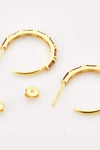 Zircon 925 Sterling Silver C-Hoop Earrings Earrings - Tophatter Daily Deals