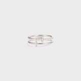 925 Sterling Silver Double Cross Ring Silver Rings - Tophatter Daily Deals