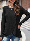 Round Neck Long Sleeve T-Shirt Women's T-Shirts - Tophatter Daily Deals