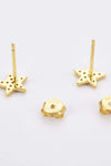 Zircon Decor Star Stud Earrings Earrings - Tophatter Daily Deals
