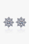 1 Carat Moissanite 925 Sterling Silver Flower Earrings Silver One Size Moissanite - Tophatter Daily Deals