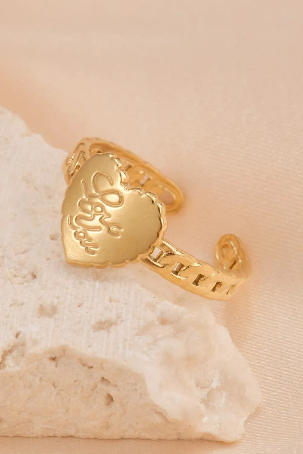 14K Gold Plated LOVE YOU Open Ring Rings - Tophatter Daily Deals