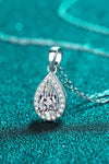 Moissanite Teardrop Pendant Necklace Moissanite - Tophatter Daily Deals