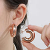 Stainless Steel C-Hoop Earrings Earrings - Tophatter Daily Deals