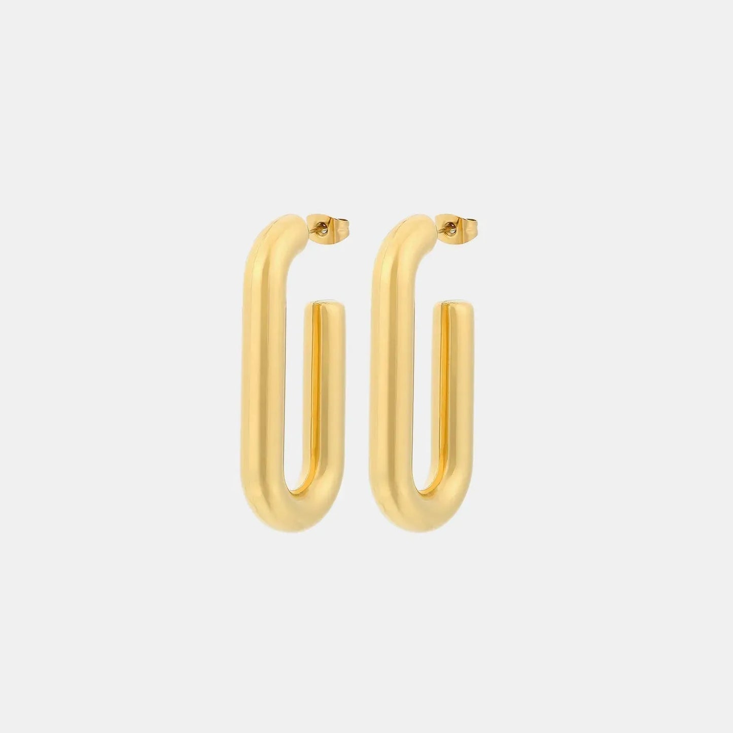 Stainless Steel Hinged Hoop Earrings Earrings - Tophatter Daily Deals
