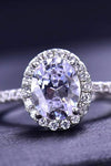 2 Carat Moissanite Platinum-Plated Ring Moissanite - Tophatter Daily Deals